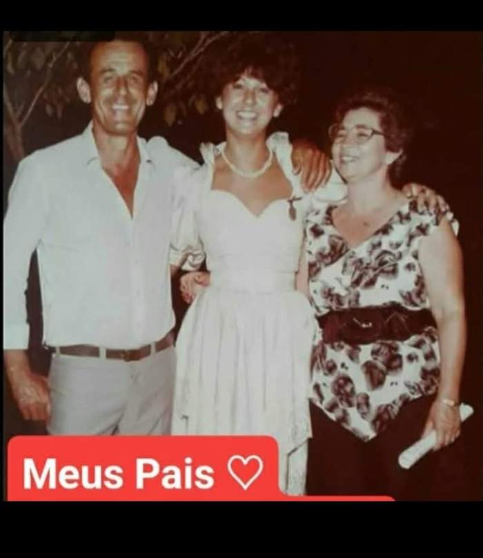 Maria Inês entre seus pais, Dalcides e Rosa Dutra