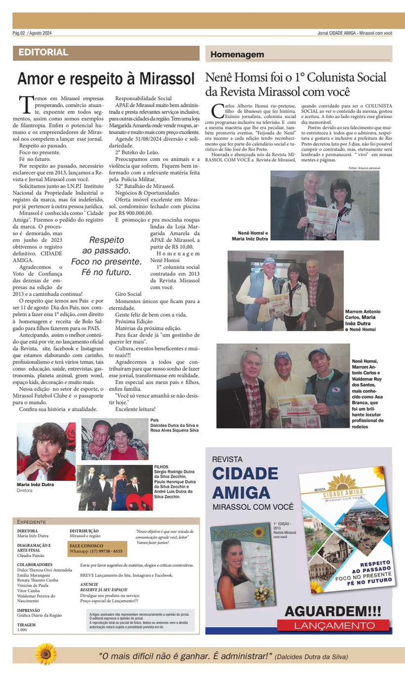Página 2 do Jornal Cidade Amiga