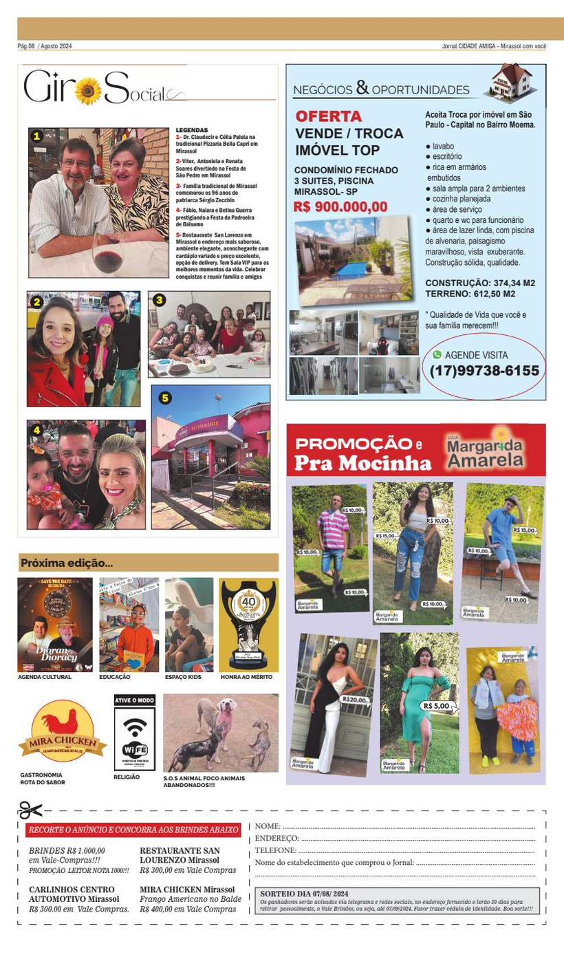 Página 8 do Jornal Cidade Amiga